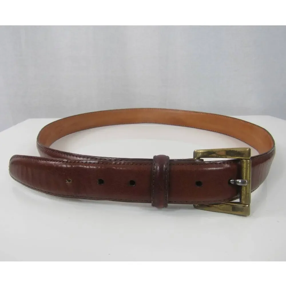 Martin Dingman Men's 90/36 Brown Glazed Cowhide Leather Belt